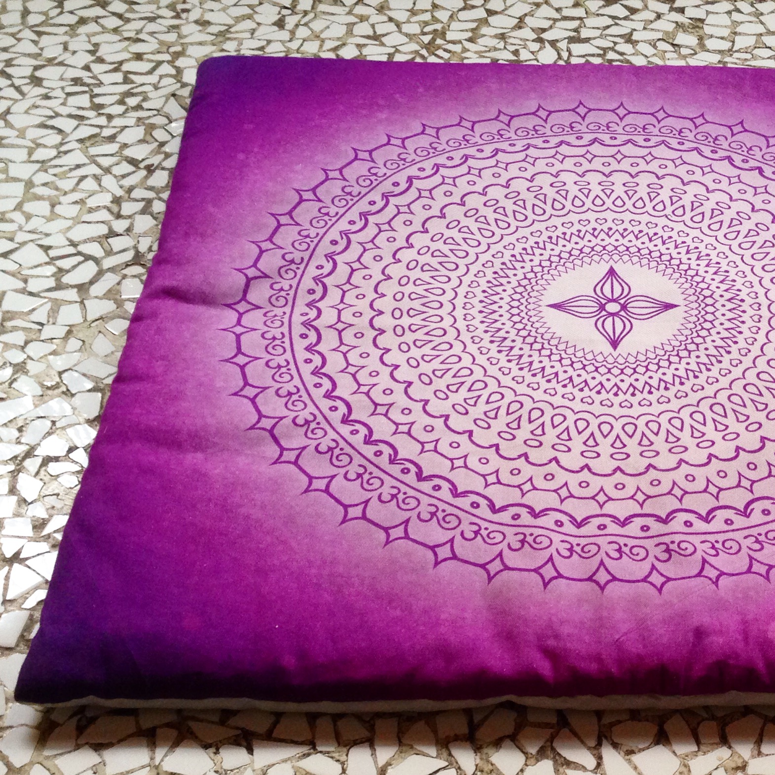 Sahasrara Chakra Meditation Mat with Amethyst Crystal Pure Nickel Coin Mystic Lotus Chakra Healing Products